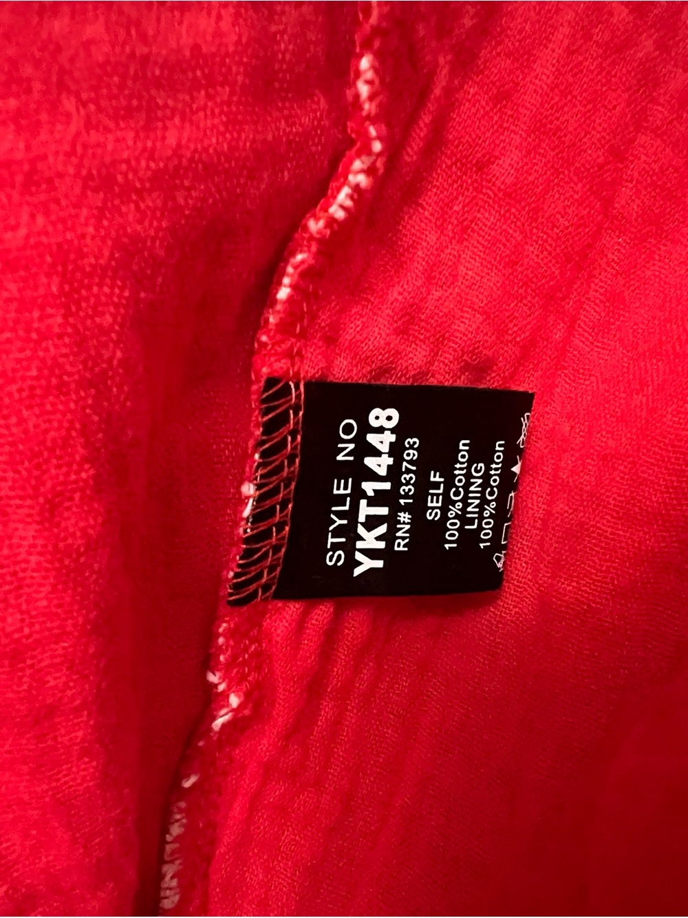 POL Red and Cream Patchwork Tank Top - Picture 7 of 7